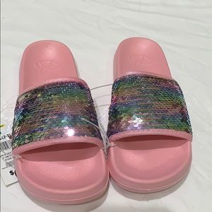 NWT Mermaid glitter sandals.